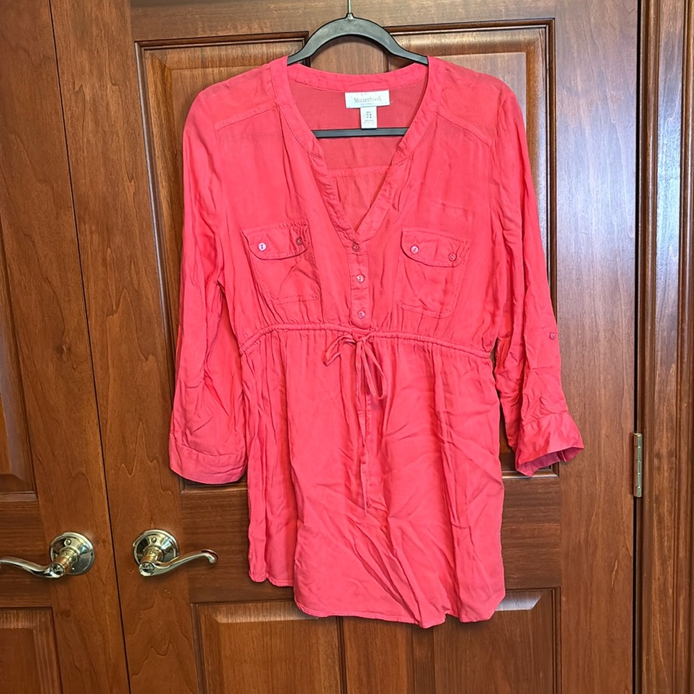 Motherhood, maternity, orange top size L